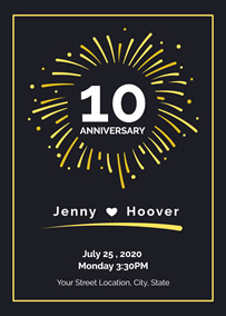 10th Anniversary Invitation