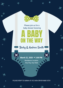 Swaddling clothes baby shower invitation