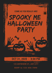 Scary Halloween invitation