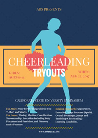 Cheerleading tryout flyer 