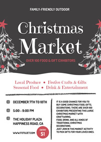 Christmas market promotional flyer