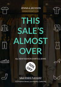 Clothes shop new fashion sale flyer