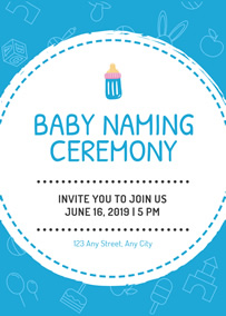 Naming ceremony invitation