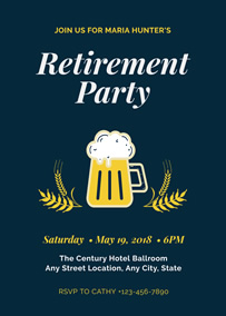 Beer retirement party invitation