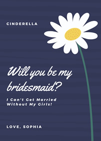 Wedding bridesmaid invitation