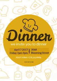 Dinner party invitation