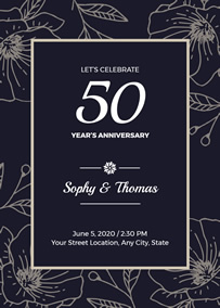 50th wedding anniversary invitation