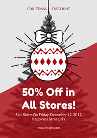 Christmas discount poster