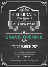 Shop opening poster