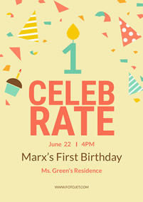 Marx first birthday poster