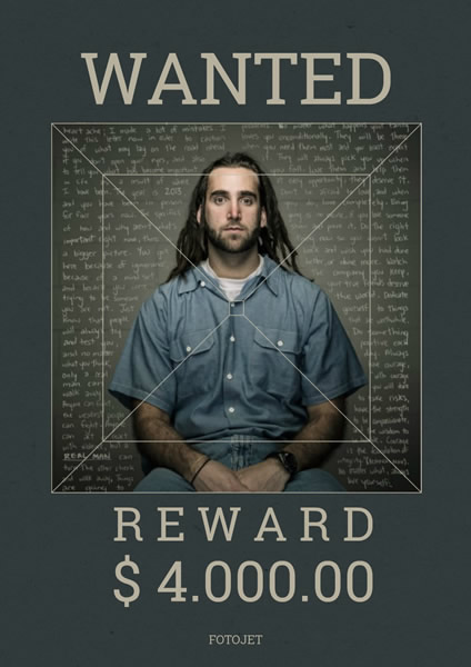 Wanted photo poster