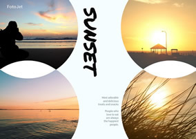 Sunset sea collage