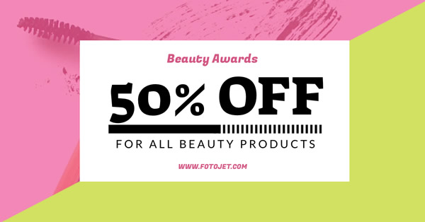 Beauty Product Discount Facebook Ad Template