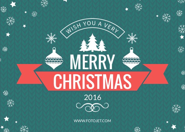 Merry Christmas Greeting Card Design Template