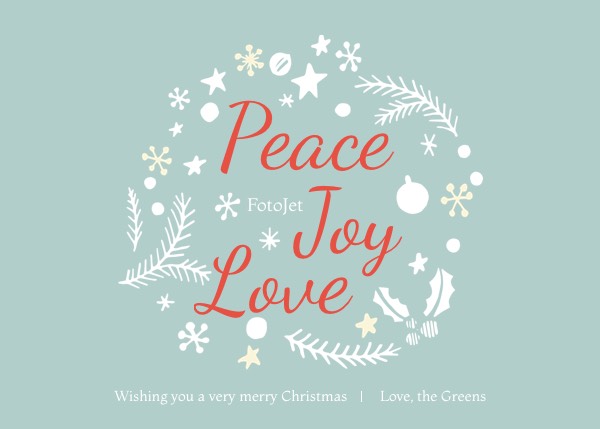 Love Merry Christmas Greeting Card Template