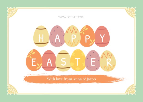 Happy Easter Greeting Card Template