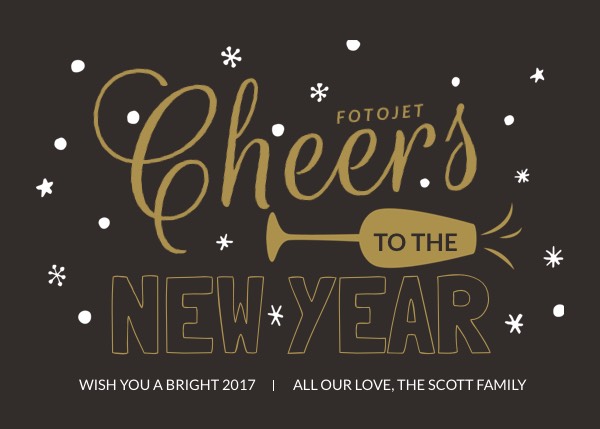 Custom New Year Greeting Card Template