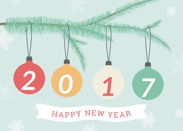 Creative New Year Greeting Card Template