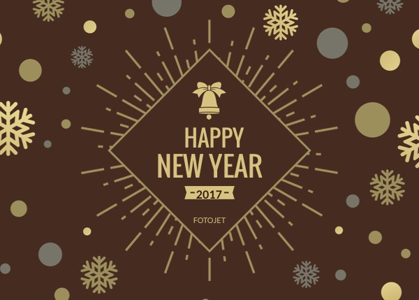 Happy New Year Greeting Card Template