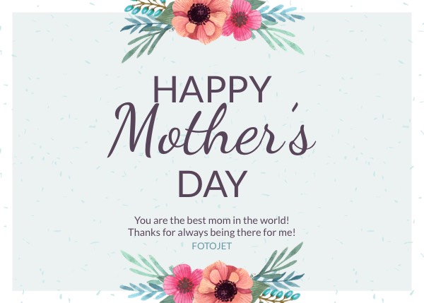 Happy Mother's Day Greeting Card Template