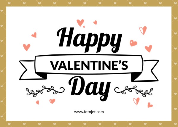 Happy Valentine's Day Greeting Card Template