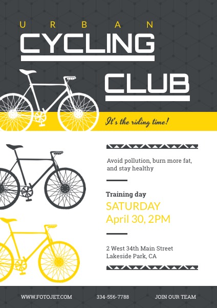 Cycling Club Recruitment Flyer Template