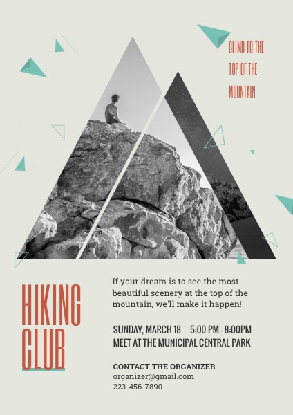 Hiking Club Recruitment Flyer Template