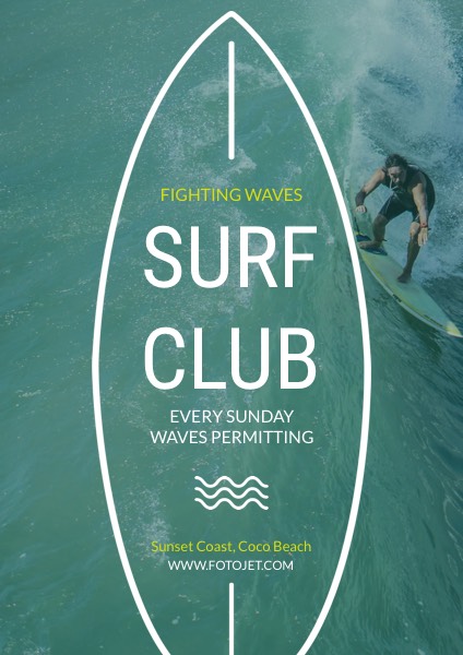 Surf Club Promotional Flyer Template