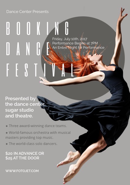 Dance Festival Promotional Flyer Template