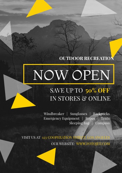 Outdoor Store Grand Opening Sale Flyer Template