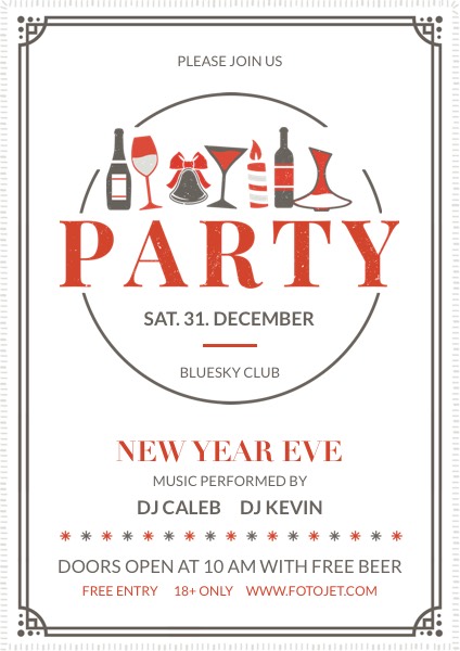 New Year's Eve Party Flyer Template