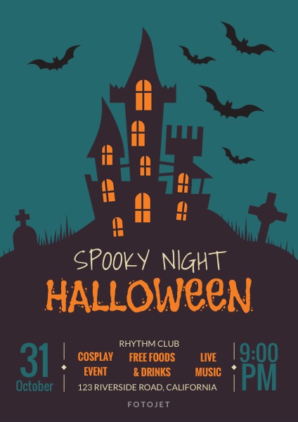 Spooky Night Halloween Party Flyer Template