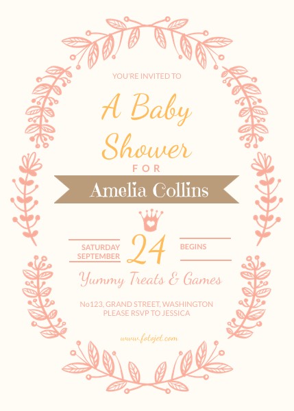 Baby Shower Invitation for Girls