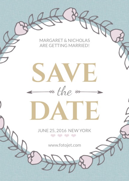 Floral Wedding Save the Date Invitation