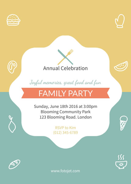 Family Reunion Party Invitation Template