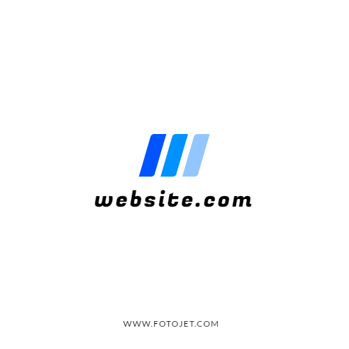 Gradient Blue Website Logo Design Template
