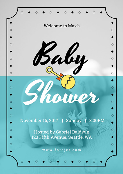 Baby Shower Poster Design Template