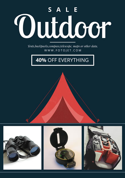 Outdoor Equipment Shop Sale Poster