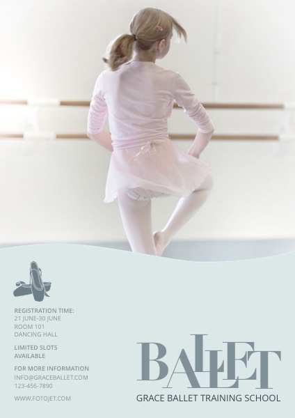 Ballet Dance School Poster Design Template