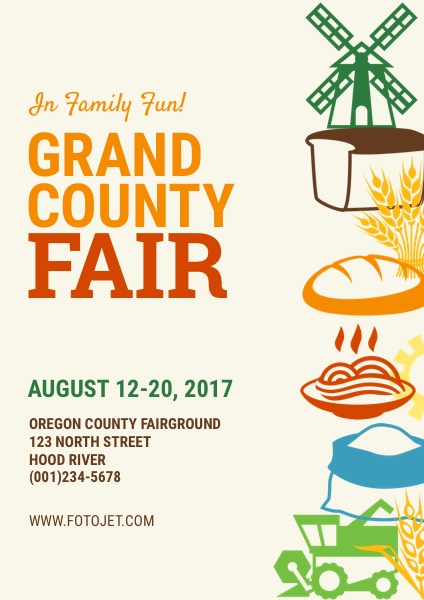 Grand County Fair Poster Design Template