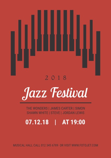 Jazz Music Festival Poster Design Template