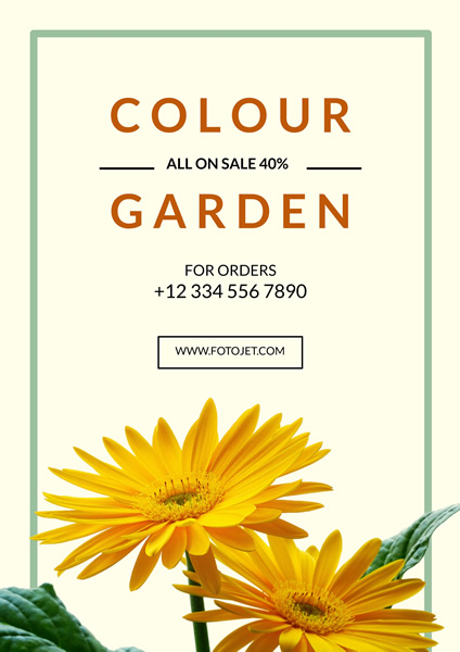 Flower Shop Promotion Poster Template