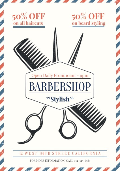 Barber Shop Poster for Sale