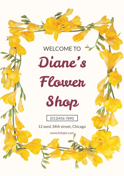 Flower Shop Welcome Poster