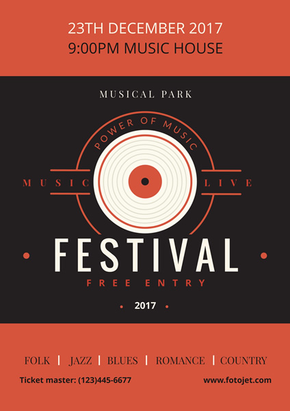 Music Festival Poster Design Template