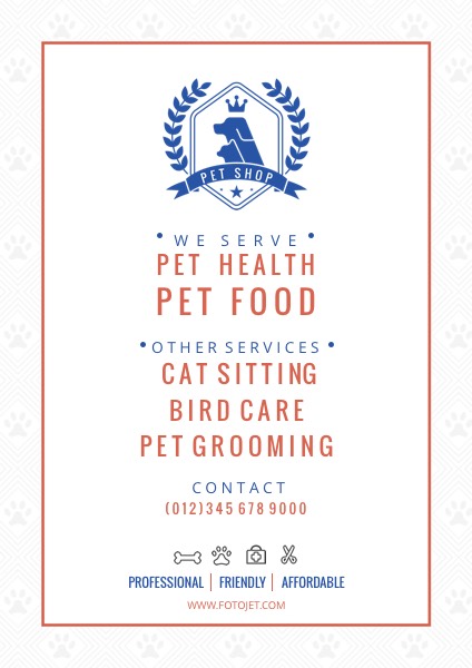 Pet Store Promotional Poster