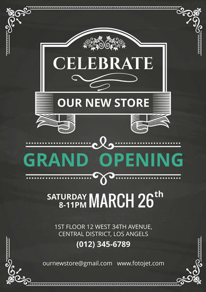 Store Grand Opening Celebration Poster
