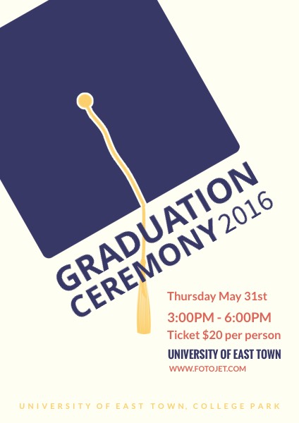 Graduation Ceremony Poster Template