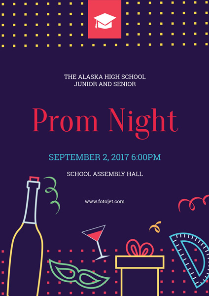 Prom Night Party Poster Template