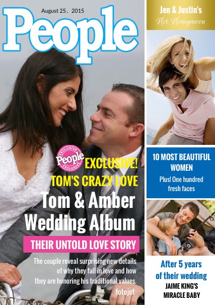 Family Photo People Magazine Cover Design